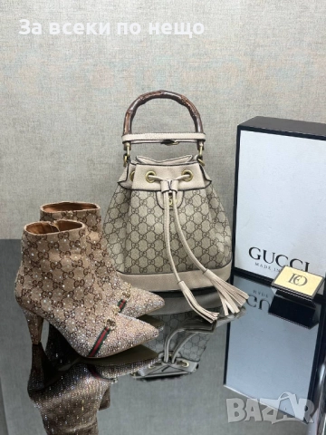 Gucci Дамски Боти На Ток Гучи Код SK112, снимка 3 - Дамски боти - 52509247