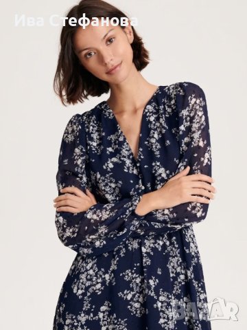 Нова дълга елегантна 2ХЛ нежна синя рокля феерична , снимка 2 - Рокли - 42247947