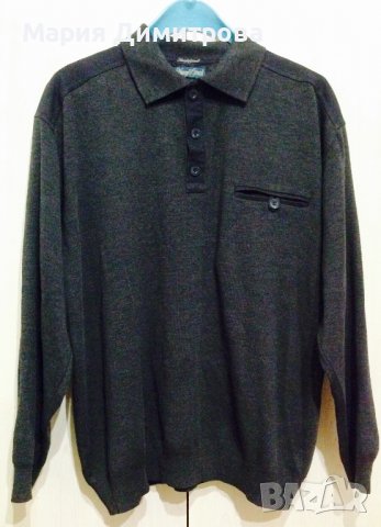 Мъжка блуза Navy&Green вълна и меринос, снимка 2 - Блузи - 38947826
