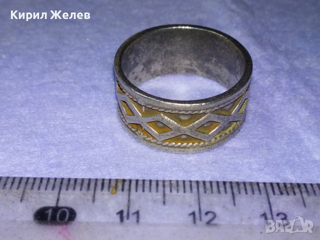 Стар РЕТРО ОРНАМЕНТИРАН СРЕБЪРЕН ПРЪСТЕН ОКСИДИРАНО СРЕБРО 925 с ПАТИНА ХАЛКА РЪЧНА ИЗРАБОТКА 40621, снимка 8 - Пръстени - 42644116