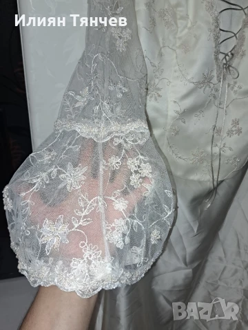 сватбена булчинска булченска рокля екрю голям размер, снимка 4 - Рокли - 51115748