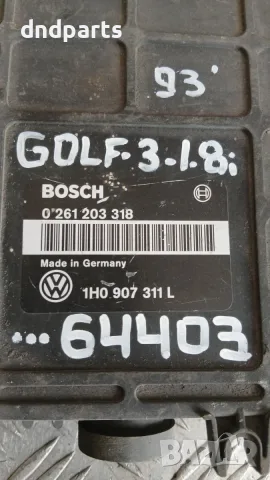 Компютър VW Golf 3 1.8i 1993 1H0907311L 0261203318 Volkswagen Golf III (1991-1997), снимка 2 - Части - 56155007