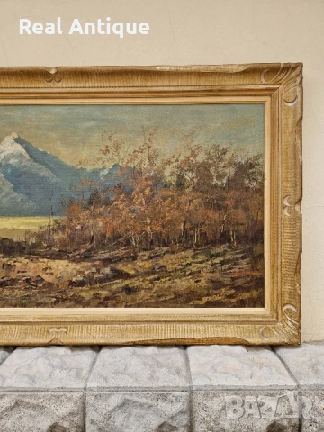 Уникална антикварна авторска картина масло върху платно- Wiliam Turnar , снимка 4 - Картини - 51204609
