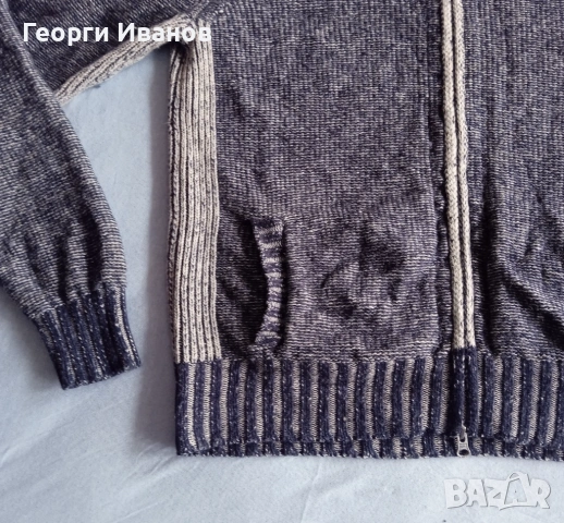 РАЗПРОДАЖБА TOMMY HILFIGER M Lambswool Full Zip Knitted Jumper Sweater жилетка агнешка вълна, снимка 5 - Пуловери - 53572629