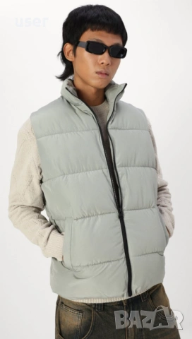 100% Оригинален чисто-нов с етикет мъжки пухен елек ONLY & SONS!  , снимка 4 - Якета - 53480032