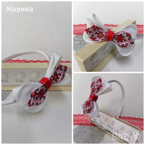 Аксесоар за коса с етно мотиви, снимка 8 - Шноли, диадеми, ленти - 41211636