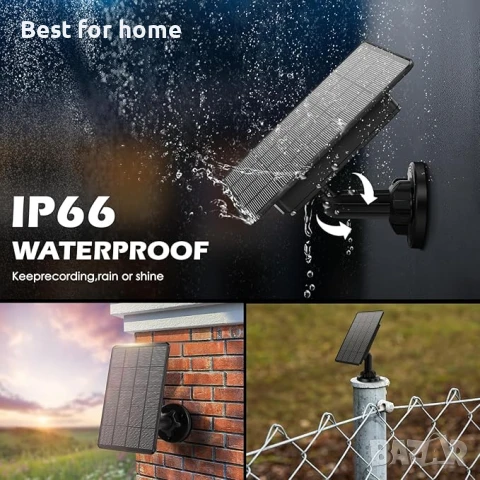 Hawkray Pro Соларен панел DC 12V/1A 6V/1.5A за охранителна камера, снимка 3 - Други - 50663865