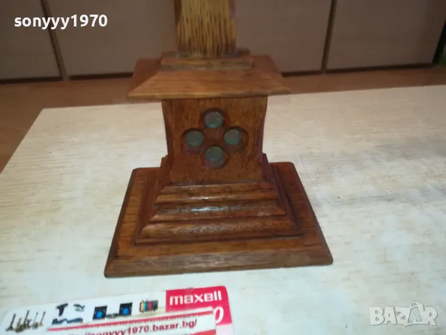 ДЪРВЕН КРЪСТ С ОСНОВА 50СМ 1011241621, снимка 10 - Антикварни и старинни предмети - 47914721