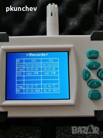 Детектор за въглероден двуокис ,акумулаторен преносим CO2 тестер, снимка 10 - Друга електроника - 40705424