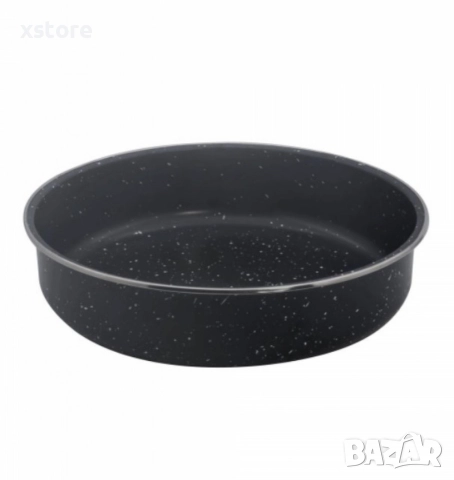 Тава в различни размери, Черна/въгл. стомана с  мрам. покр.