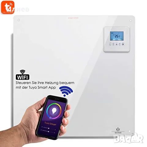 Инфрачервен радиатор за отопление с приложение Wifi , 425 W, снимка 3 - Други - 48466812