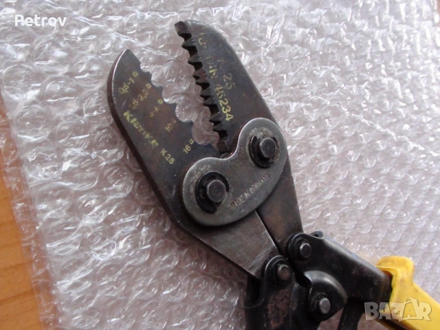 KLAUKE K25 für DIN 46234 - MADE IN GERMANY - PROFI DIN Пресоващи Клещи за кабелни обувки 0,75-16 mm², снимка 3 - Клещи - 52285259