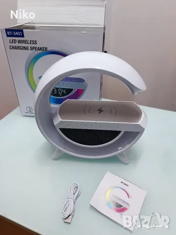 Нова Bluetooth колко ка ВТ-3401 с безжично зареждане и RGB , снимка 2 - Bluetooth тонколони - 56231244