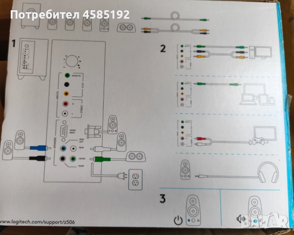 Професионални тонколонки Logitech Z506, снимка 5 - Тонколони - 52026882