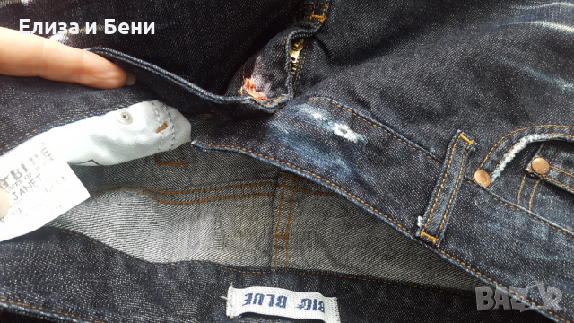 Дънки тъмен деним прави Big Blue, снимка 9 - Дънки - 36429126