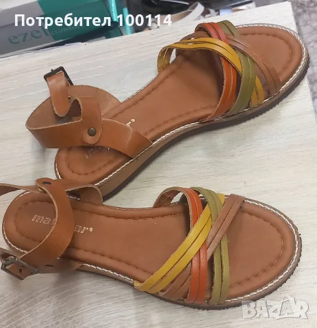 7амски ниски савлндали естествена кожа в горната част, снимка 3 - Сандали - 55770900