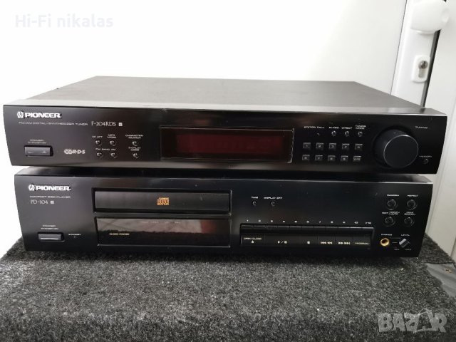 Компакт диск CD player PIONEER PD-104 & FM tuner PIONEER F-204RDS радио , снимка 1 - Ресийвъри, усилватели, смесителни пултове - 41790392