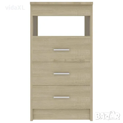 vidaXL Шкаф с чекмеджета, сонома дъб, 40x50x76 см, инженерна дървесина, снимка 4 - Шкафове - 56147753