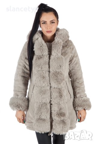 Двулицево яке/парка в бежов цвят, снимка 10 - Якета - 44445539