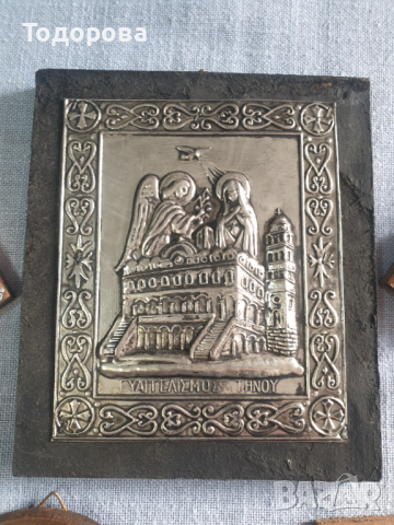 Лот 2- стари домашни икони -  5 броя, снимка 2 - Антикварни и старинни предмети - 44629215