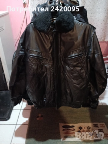 кожено яке-100лв, снимка 6 - Якета - 50511413