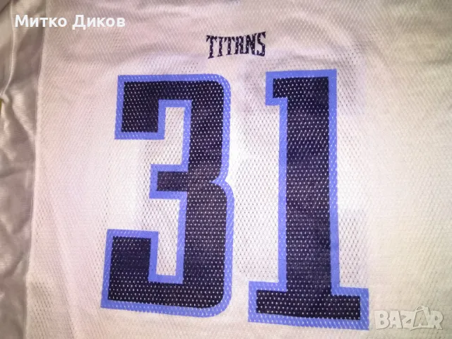 Тенеси Титанс НФЛ на Щатите тениска маркова на Рийбок  №31 Кортланд Финеган размер Л, снимка 3 - Други спортове - 49924049