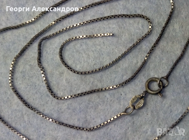 Нежно Италианско СРЕБЪРНО КОЛИЕ / Дамско ЛАНЧЕ / Верижка РОДИРАНО СРЕБРО 925 ITALY, снимка 5 - Колиета, медальони, синджири - 52776187