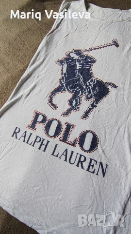 Бял потник Ralph Lauren , снимка 2 - Потници - 53354953