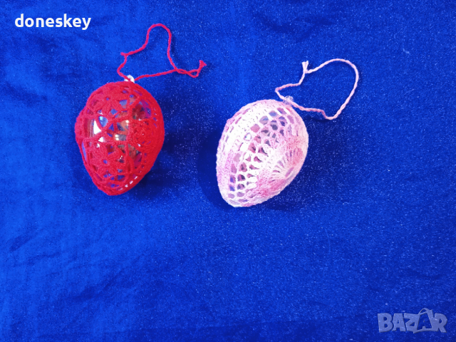 Ръчно декорирани яйца от акрил големи, снимка 3 - Ръчно изработени сувенири - 44694837