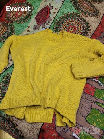 Страхотен ЖЪЛТ пуловер,едра плетка- XL/ XXL, снимка 13 - Блузи с дълъг ръкав и пуловери - 39231836