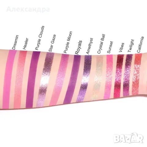 Палитра с 12 броя сенки за очи с блестящи частици в модерна кутия - HZS359, снимка 2 - Козметика за лице - 49048488