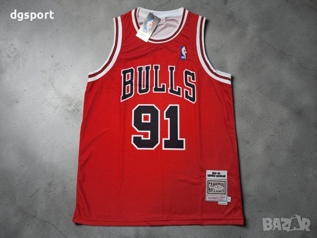 Баскетболен потник на Денис Родман #Чикаго Булс #91# Mitchell&Ness!, снимка 2 - Баскетбол - 52572318