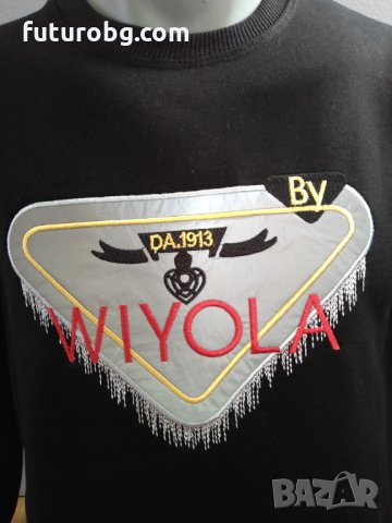 Черна мъжка блуза с шита щампа, снимка 3 - Блузи - 34573562