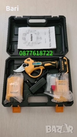 Акумулаторна безчеткова лозарска ножица WERSTIL 21V 5AH, снимка 10 - Градинска техника - 51783834