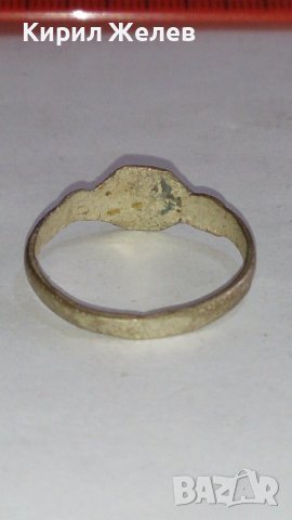 Старинен пръстен сачан орнаментиран с БУКВА П - Ръчна ИЗРАБОТКА 73651, снимка 3 - Антикварни и старинни предмети - 28995010