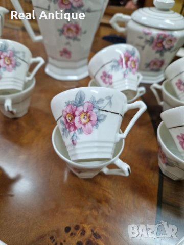 Уникален антикварен френски сервиз за кафе- ART DECO- LIMOGES  D.R.B., снимка 5 - Антикварни и старинни предмети - 41347667