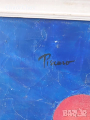 Piscaro 105х85см/голяма абстрактна картина масло върху платно/модернизъм-сюрреализъм/дървена рамка, снимка 6 - Картини - 51300776