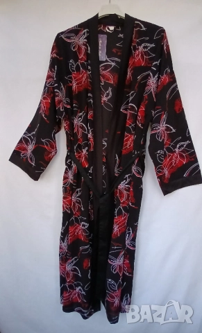 Дамски копринен луксозен цветен дълъг пеньор., снимка 5 - Други - 51861138