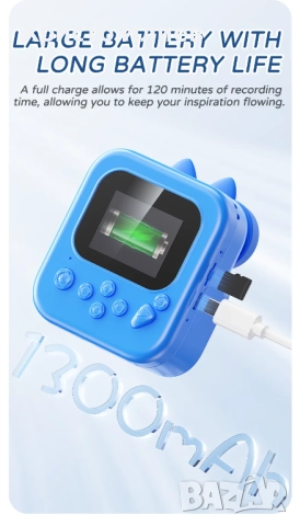 Фотоапарат с принтер за деца Фотоапарат за моментални снимки с принтер незабавен печат, снимка 5 - Други - 52646594