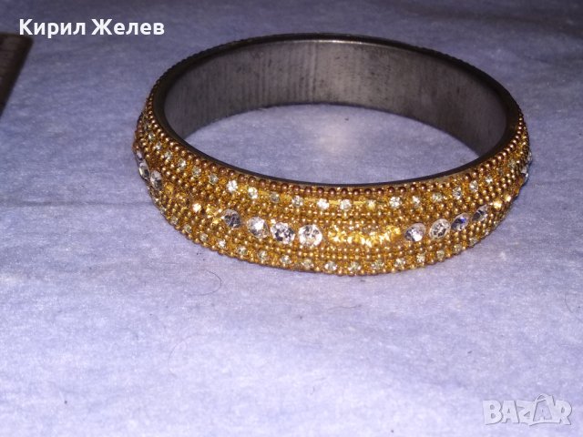 КРИСТАЛНА ПОЗЛАТЕНА и ПОСРЕБРЕНА КРАСИВА РЕТРО ГРИВНА от БЛАГОРОДНА СТОМАНА 70631