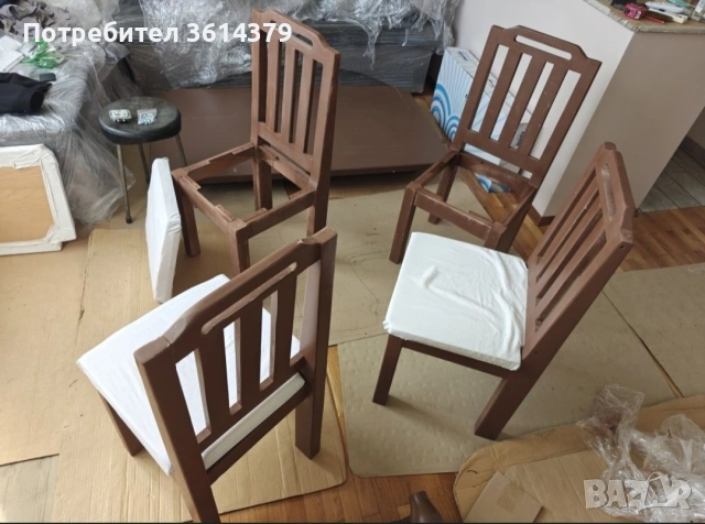 Масивна маса от чам със столове, снимка 10 - Маси - 53651407