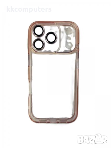 Калъф силикон Clear Camera Protect / Розов-прозрачен / за iPhone 16 Pro 6.3 Баркод : 3132426