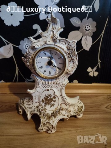Порцеланов старинен часовник с съвременен механизъм, снимка 3 - Антикварни и старинни предмети - 34154295