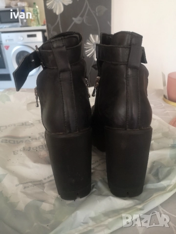 дамски боти с ток естествена кожа 38номер, снимка 6 - Дамски боти - 51866488