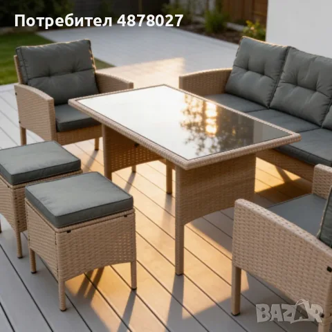 Комплект градински мебели от техноратан - перфектен кът за релакс, снимка 9 - Градински мебели, декорация  - 56008416