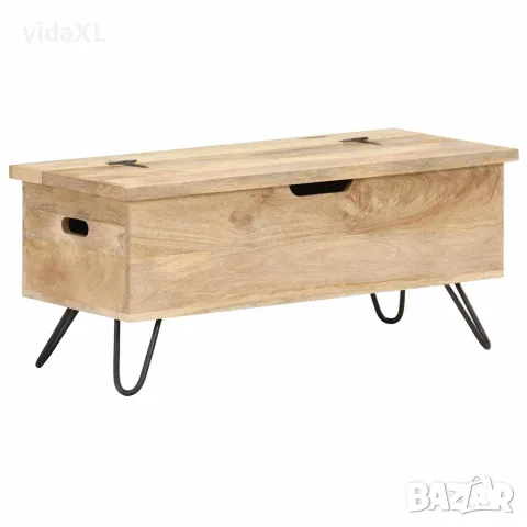 vidaXL Ракла, 90x40x45 см, мангово дърво масив, снимка 9 - Скринове - 56146623