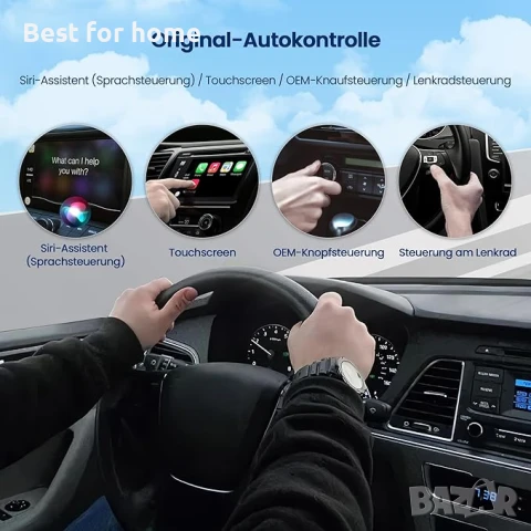 LIAMORFE 2 в 1 USB безжичен CarPlay Android адаптер за кола, снимка 3 - Аксесоари и консумативи - 50663518