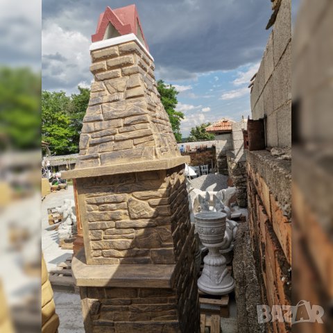 Градинско барбекю от бетон Lora в бежово със сиво, снимка 3 - Барбекюта - 41383123