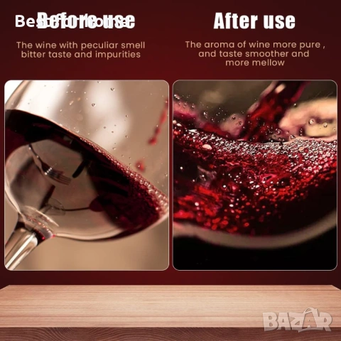 AIKARO - Електрически аератор за вино, презареждащ се, автоматичен електронен декантер, снимка 4 - Аксесоари за кухня - 53657932