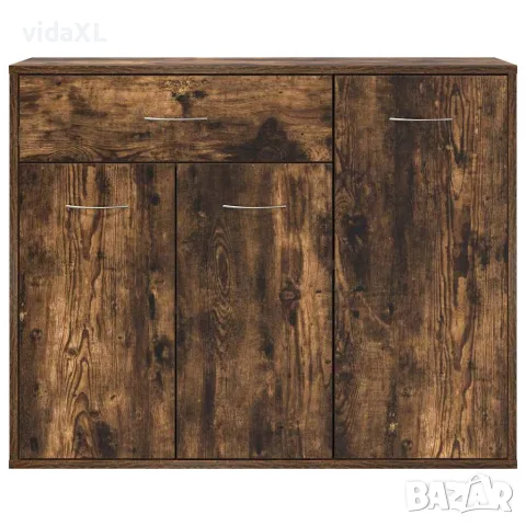 vidaXL Сайдборд, опушен дъб, 88x30x70 см, инженерно дърво, снимка 6 - Бюфети - 56147911